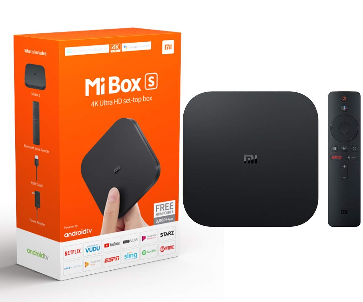 Thiết bị Xiaomi Mi Box S Android TV 4K HDR - Bản quốc tế Chính Hãng - Netflix 4K Bản Quyền - Điều khiển giọng nói tiếng Việt